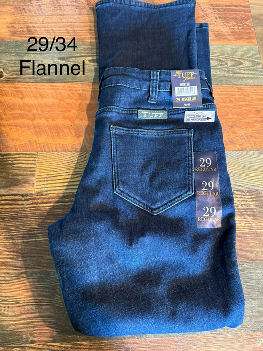 “Winter” Flannel Cowgirl Tuff Jeans 29/34 Brand New
