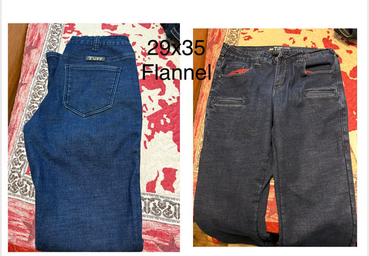Cowgirl Tuff Jeans 29/35 Brand New Flannel