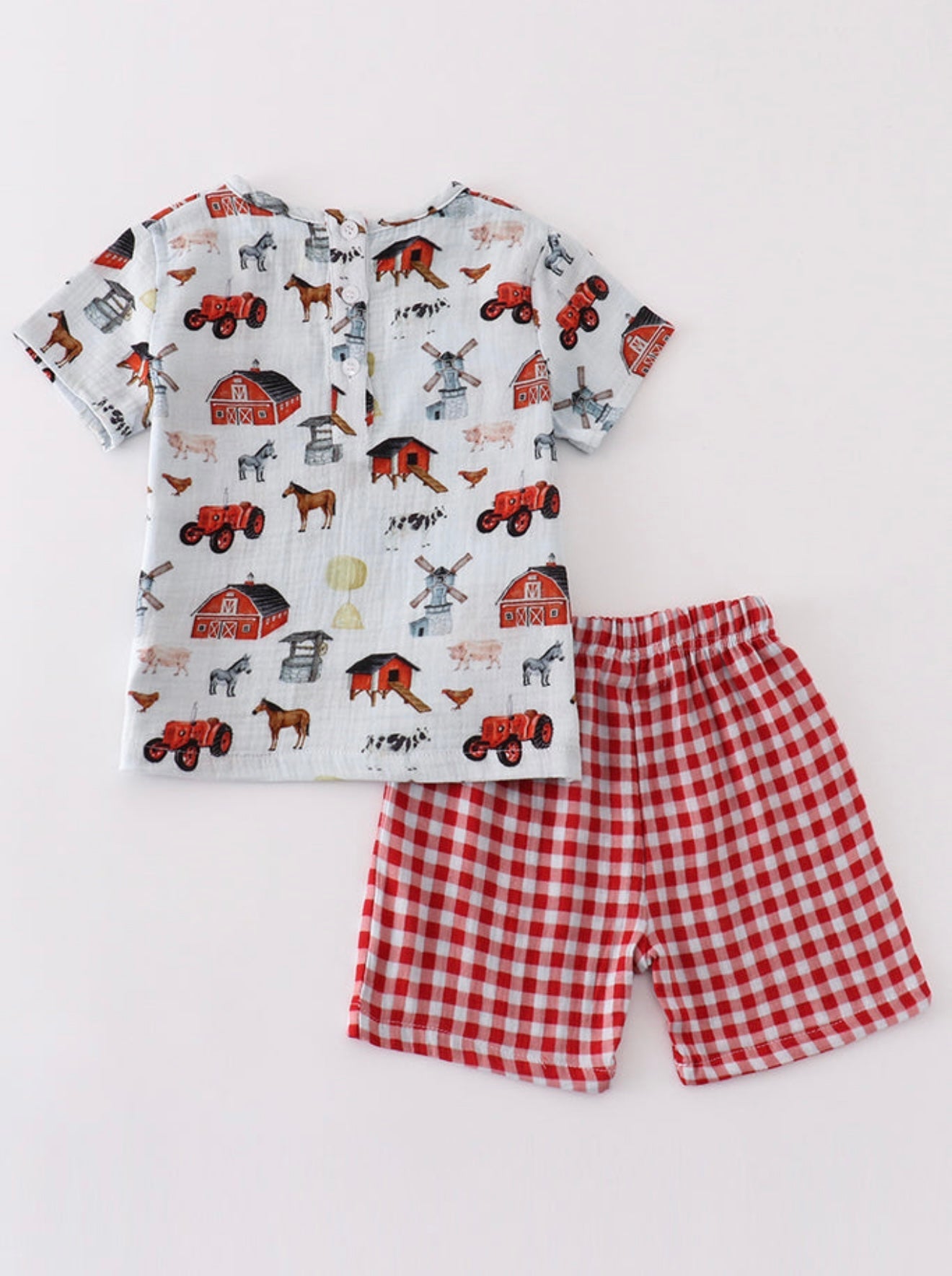12 Months Muslin Farm Boys Set (FINAL SALE)