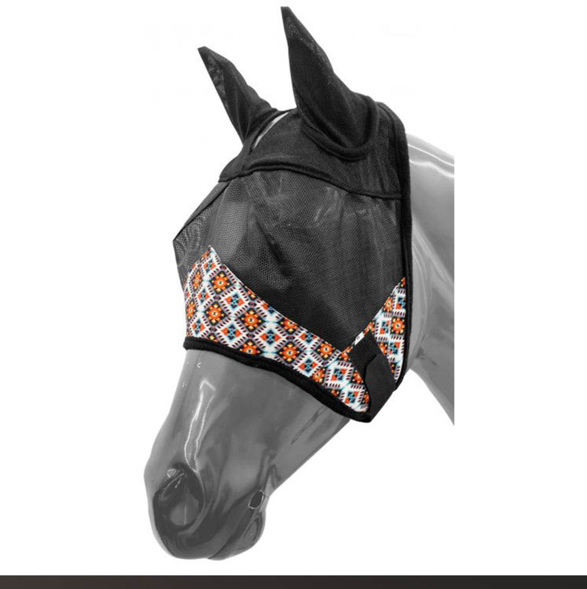 Showman Aztec Print Horse Sized Fly Mask with Ears Product ID: 178332