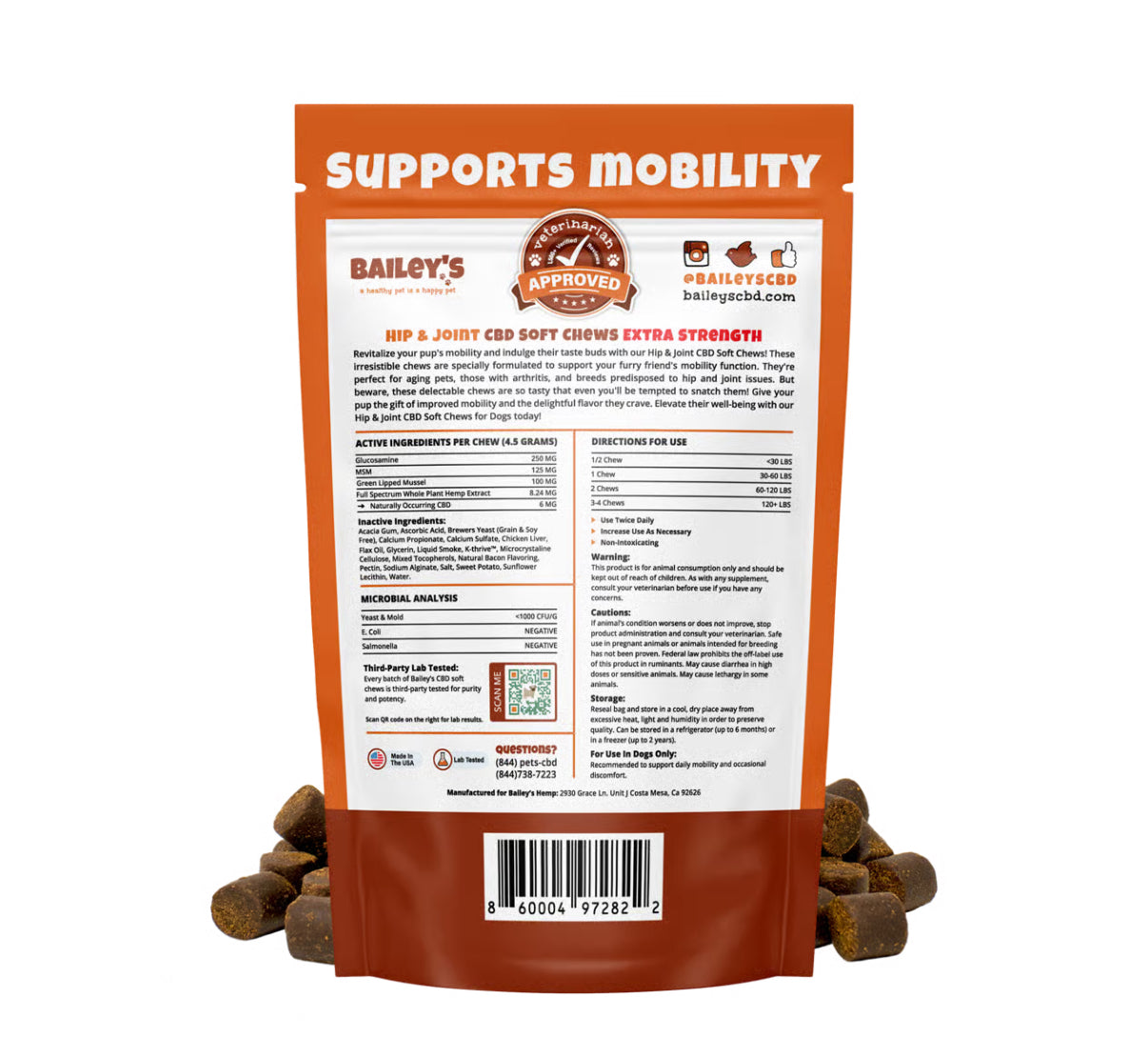 Hip & Joint CBD Soft Chews - Extra Strength Large Breed - 30 Count Bag