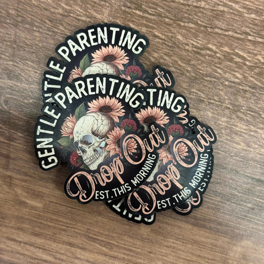 Gentle Parenting Drop Out | UV Printed Leather Hat Patch