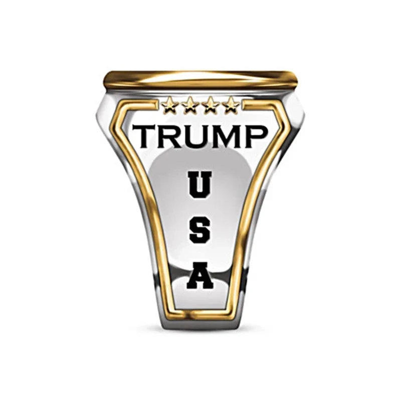 Personalized Trump Ring MAKE AMERICA GREAT AGAIN Engrave Ring American President Supporter Unisex Cool Fashion Jewelry Ring