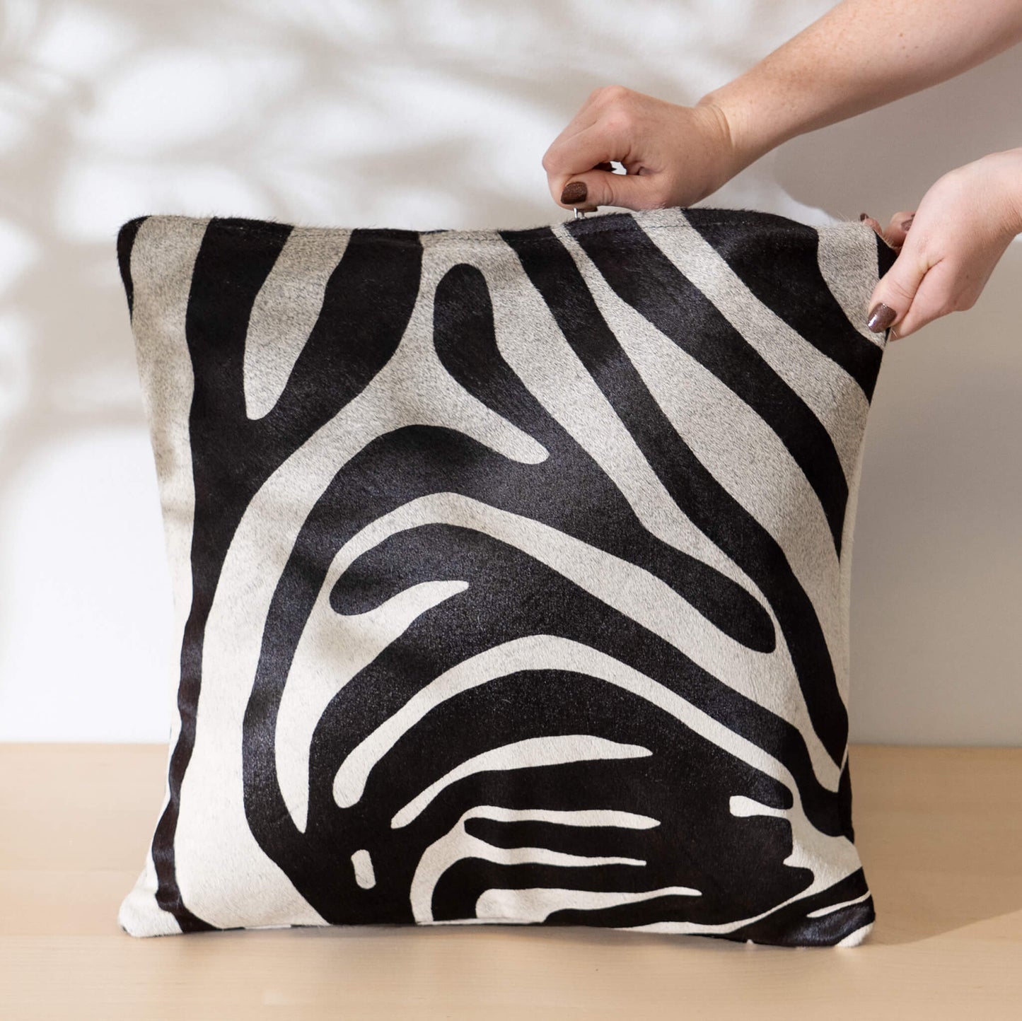 Zebra Cowhide Pillow