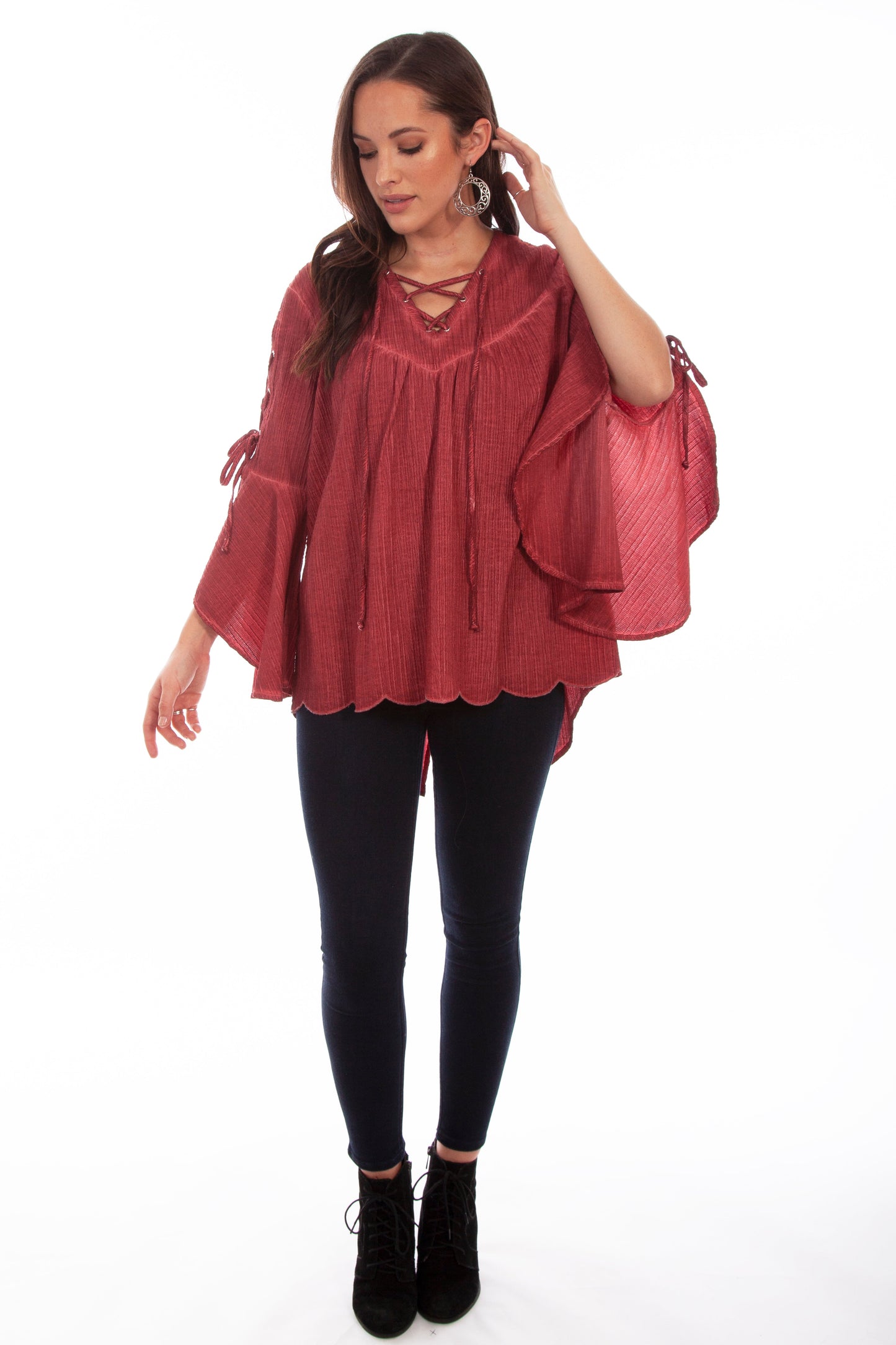 Tunic W/lace Up Sleeves - HC683