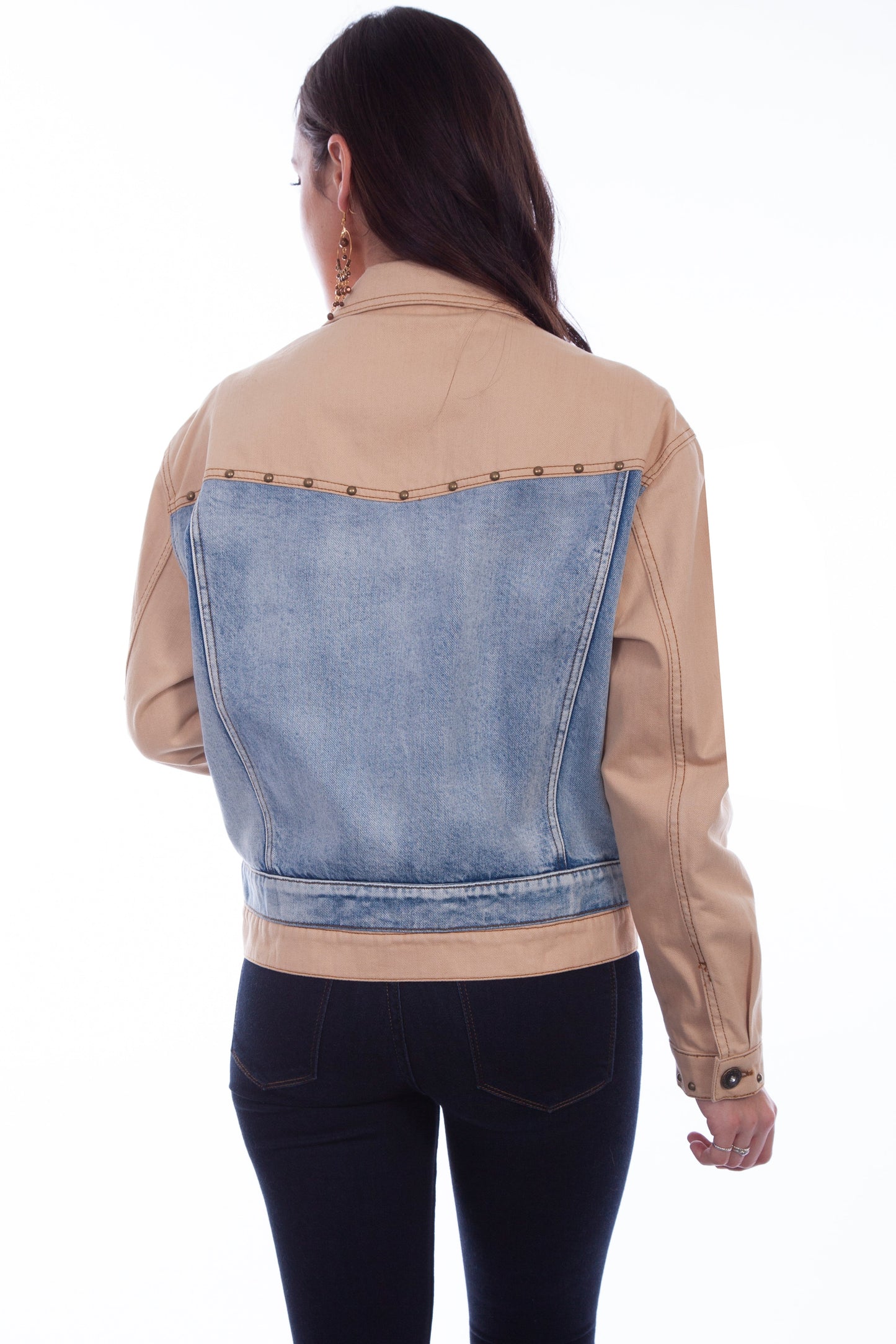 Color Block Jkt Den/tan W/studs - HC686