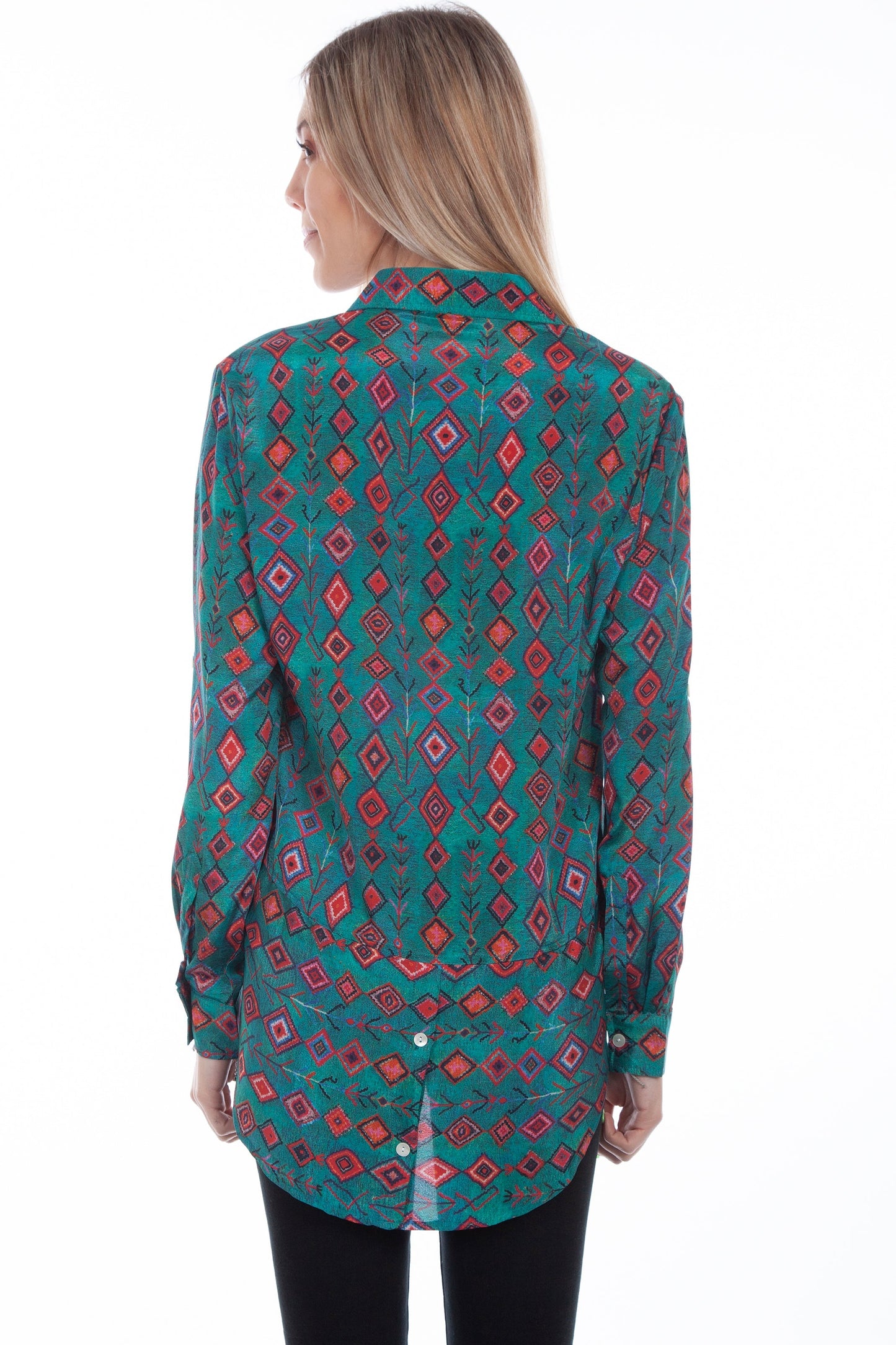 Poly Crepe Button Up Blouse - HC721