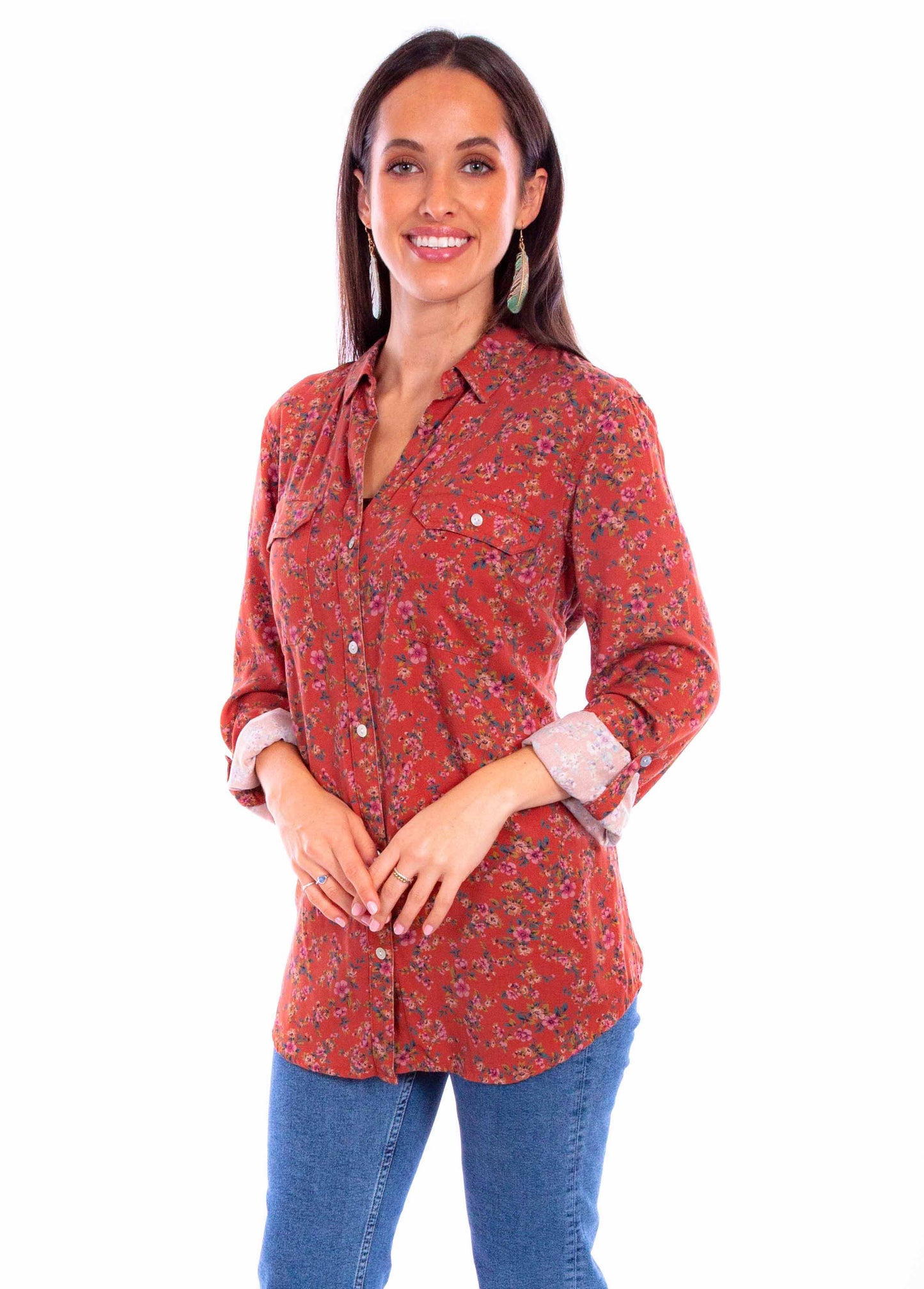 Printed Ditsy Floral Top - HC843