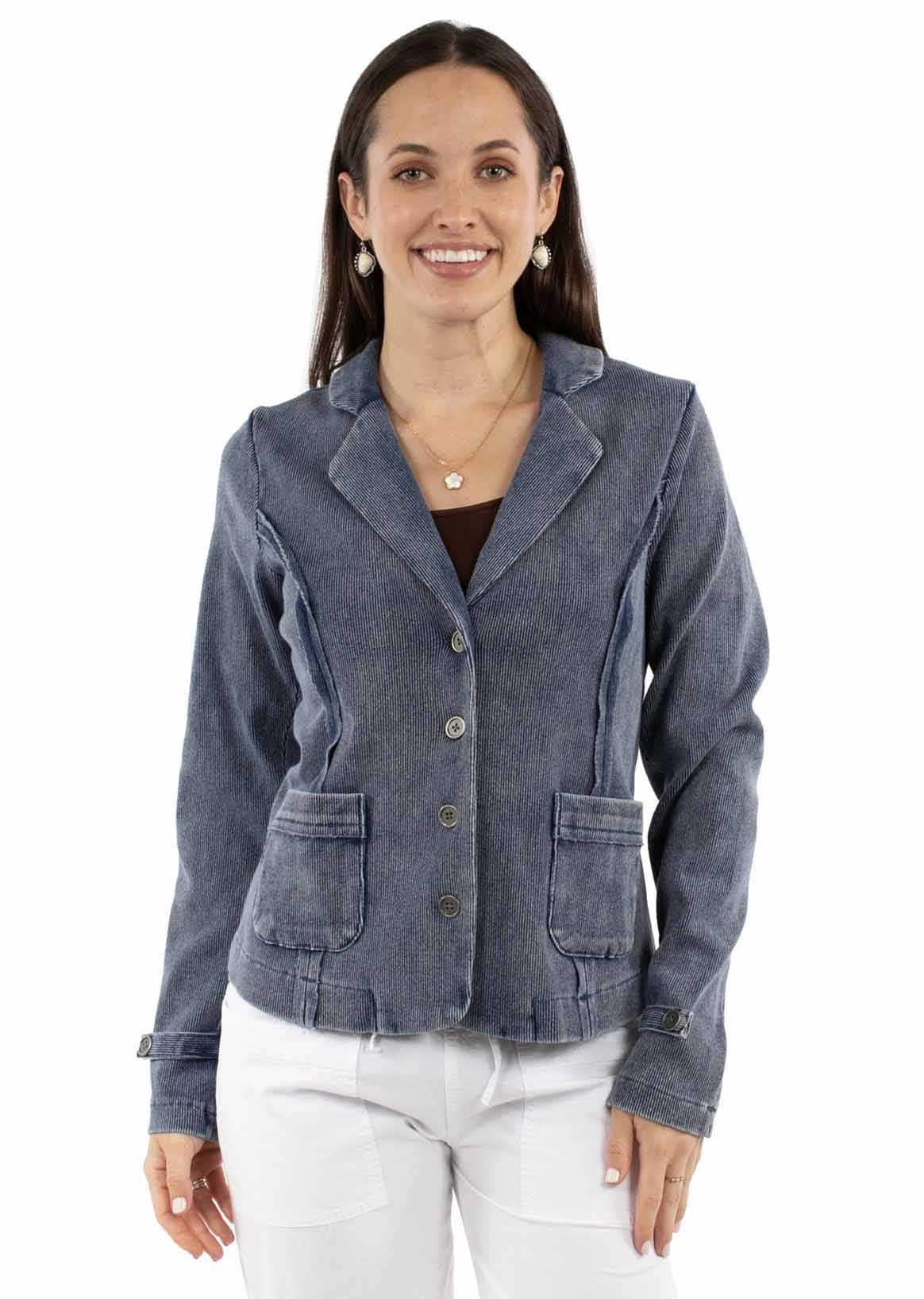 Ribbed Knit Blazer - HC982