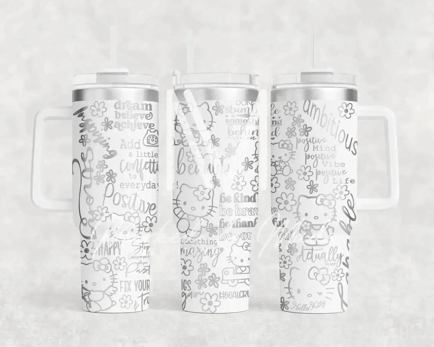 Hello Kitty Motivational Engraved Tumbler | Genuine Stanley