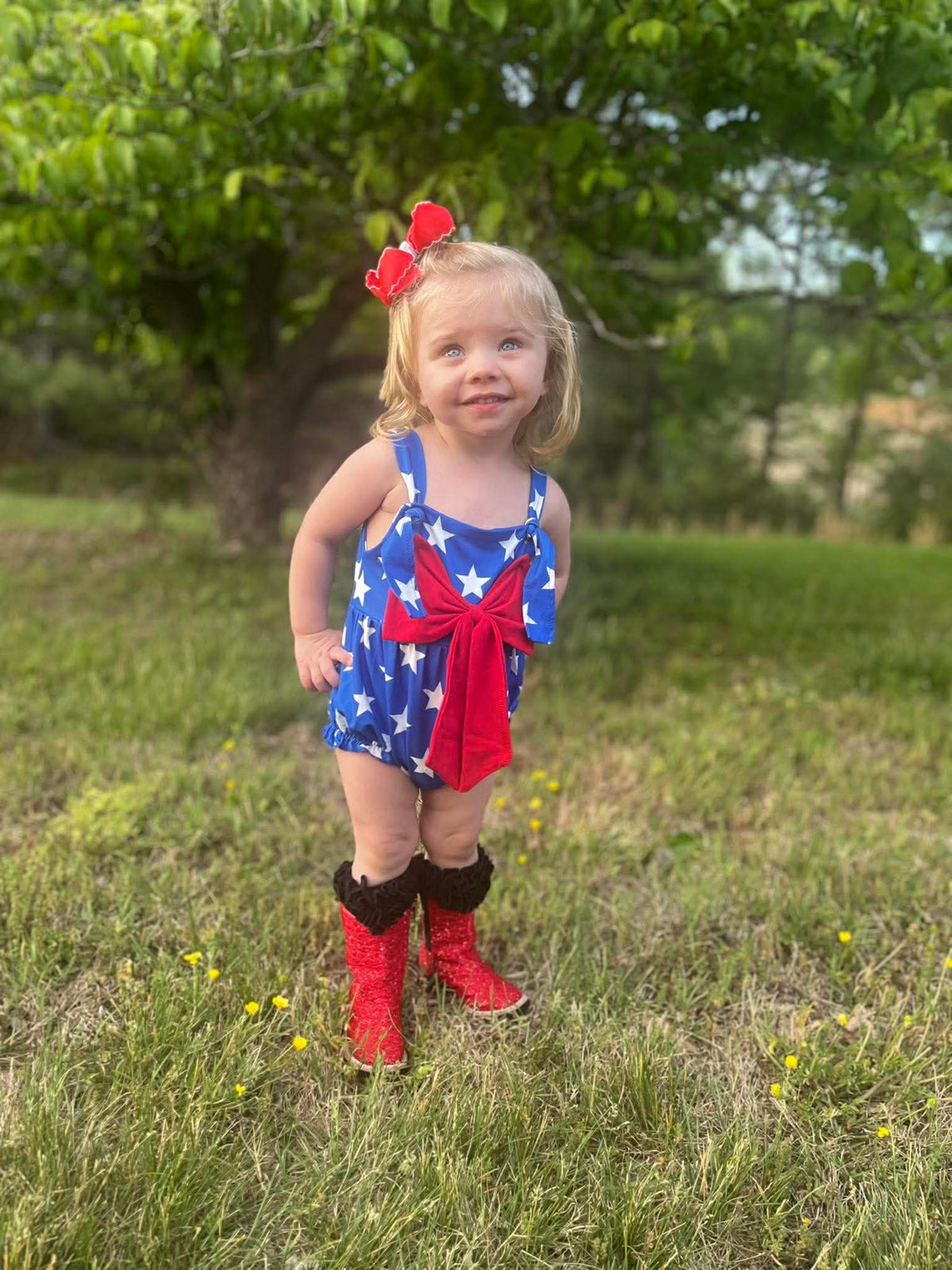 Patriotic Bow Bubble (FINAL SALE)