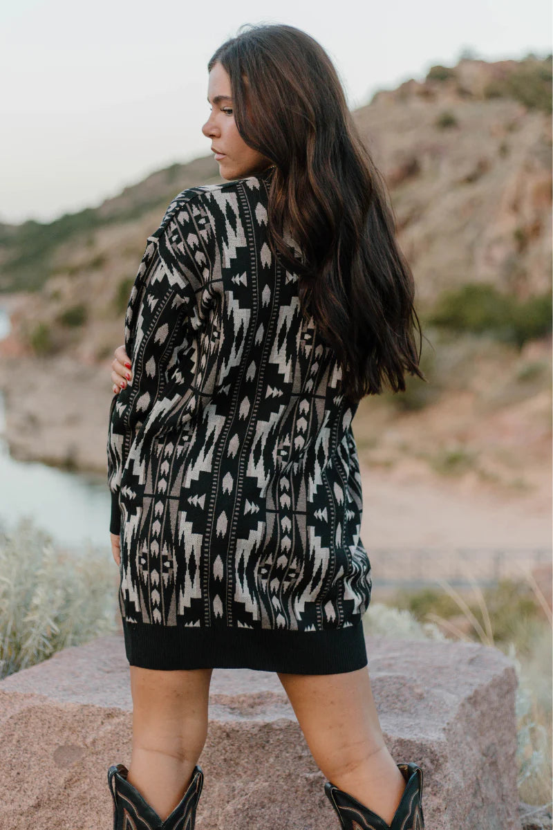 MONTANA AZTEC SWEATER DRESS