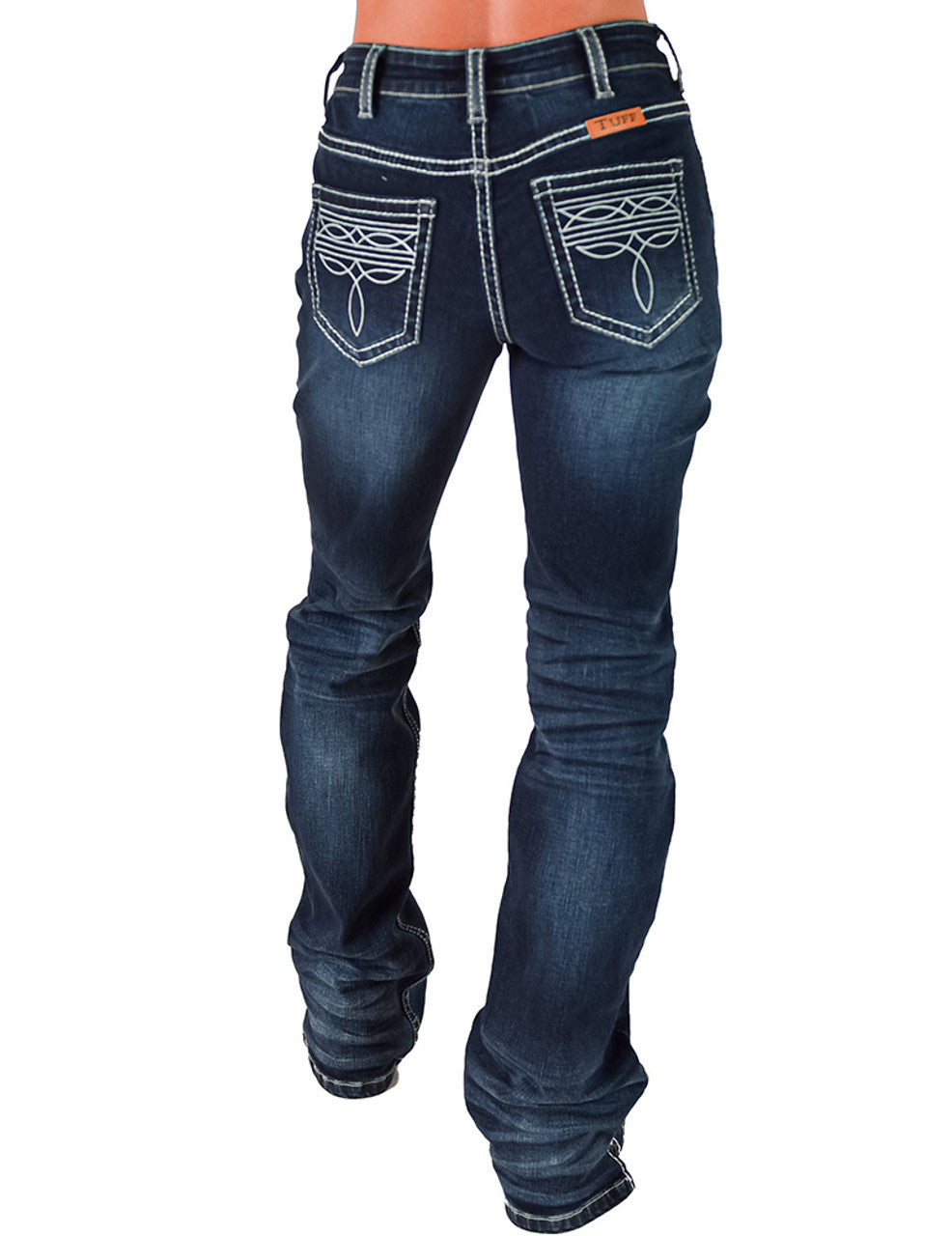 Boot Stitch White Cowgirl Tuff Jeans