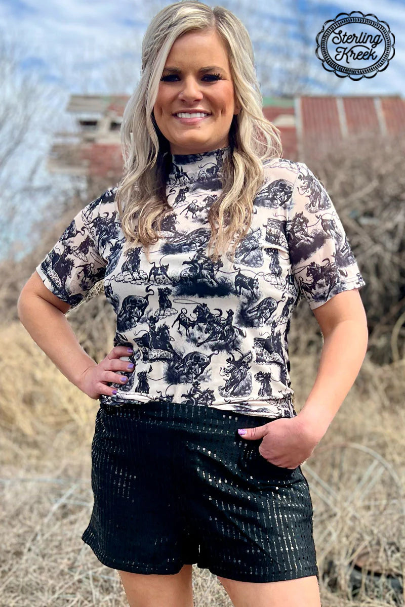 Rodeo Road Mesh Top