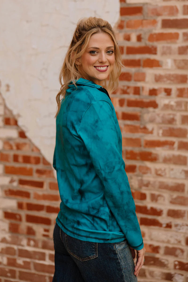 Cowgirl Fade PULLOVER * Turquoise