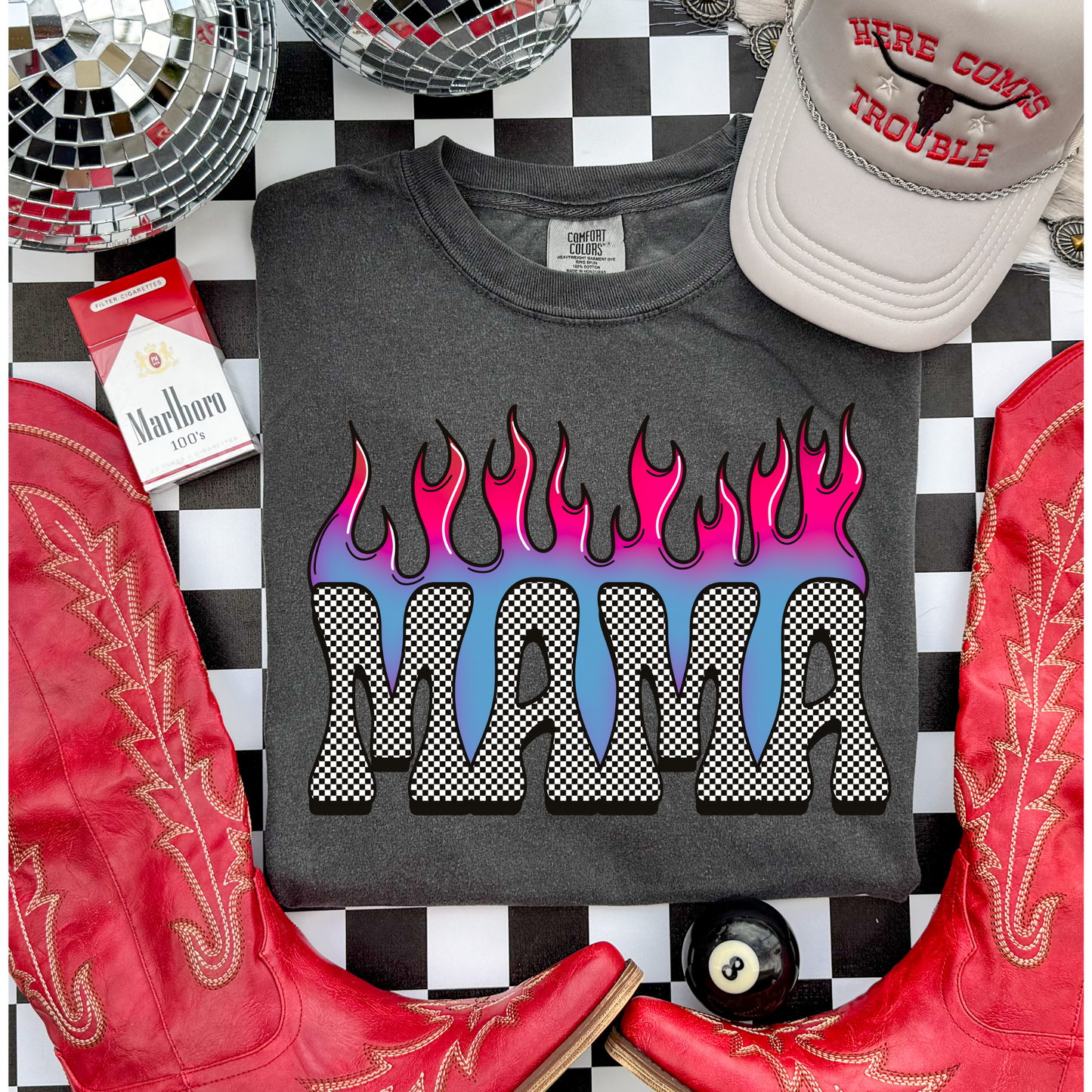 Neon pink Mama Tee