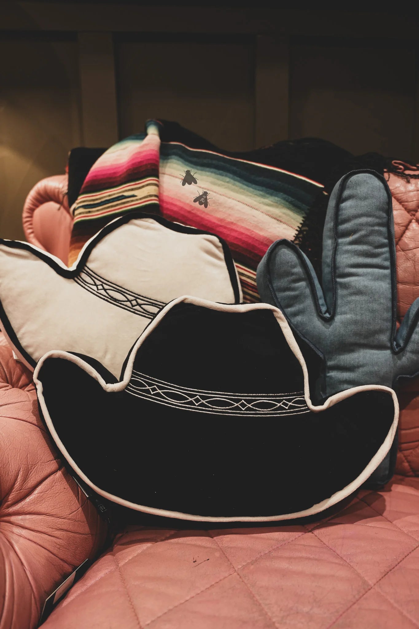 Kick a Cactus Pillow * Denim