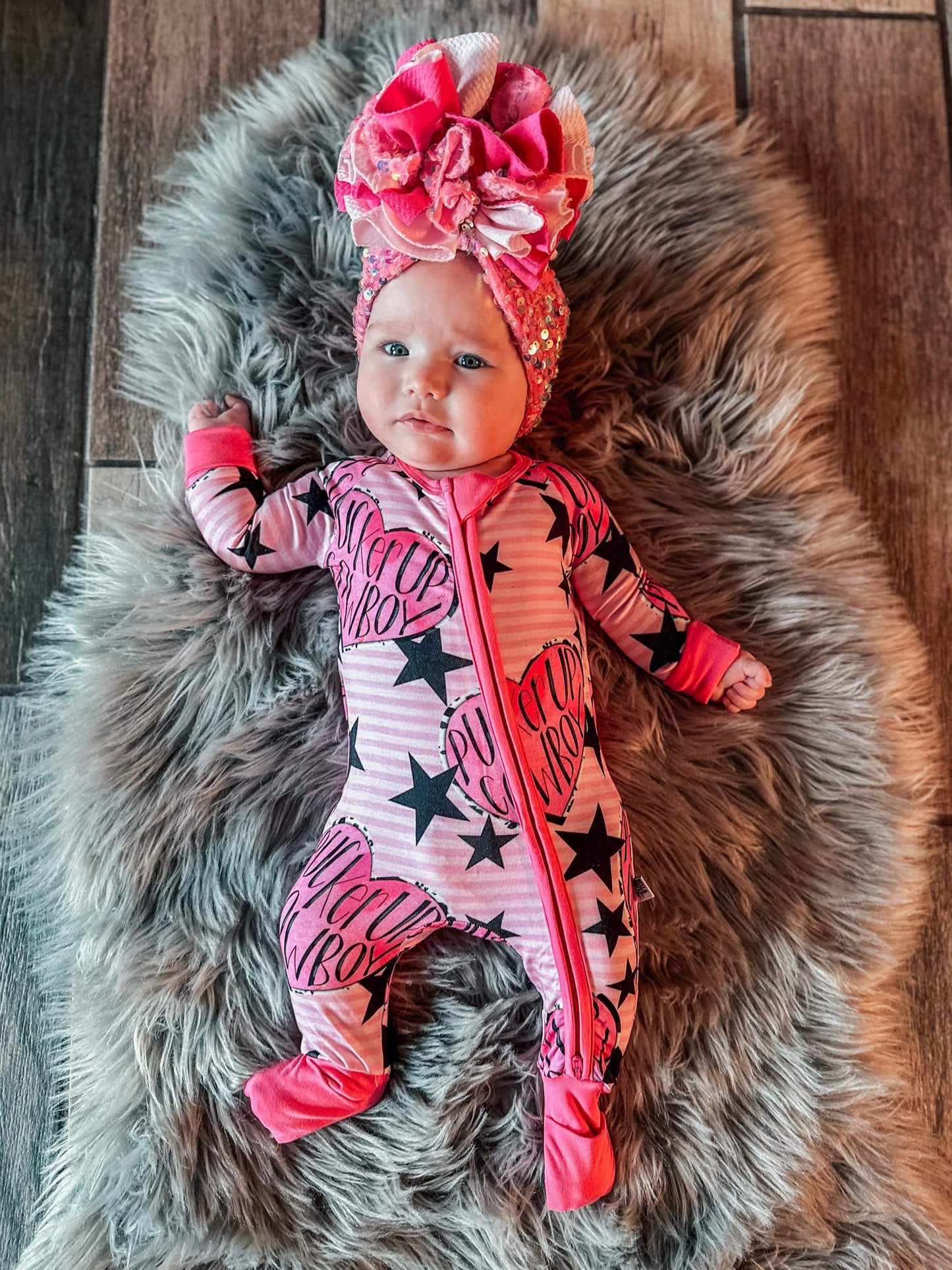 Pucker Up Cowboy Bamboo Sleeper (FINAL SALE)