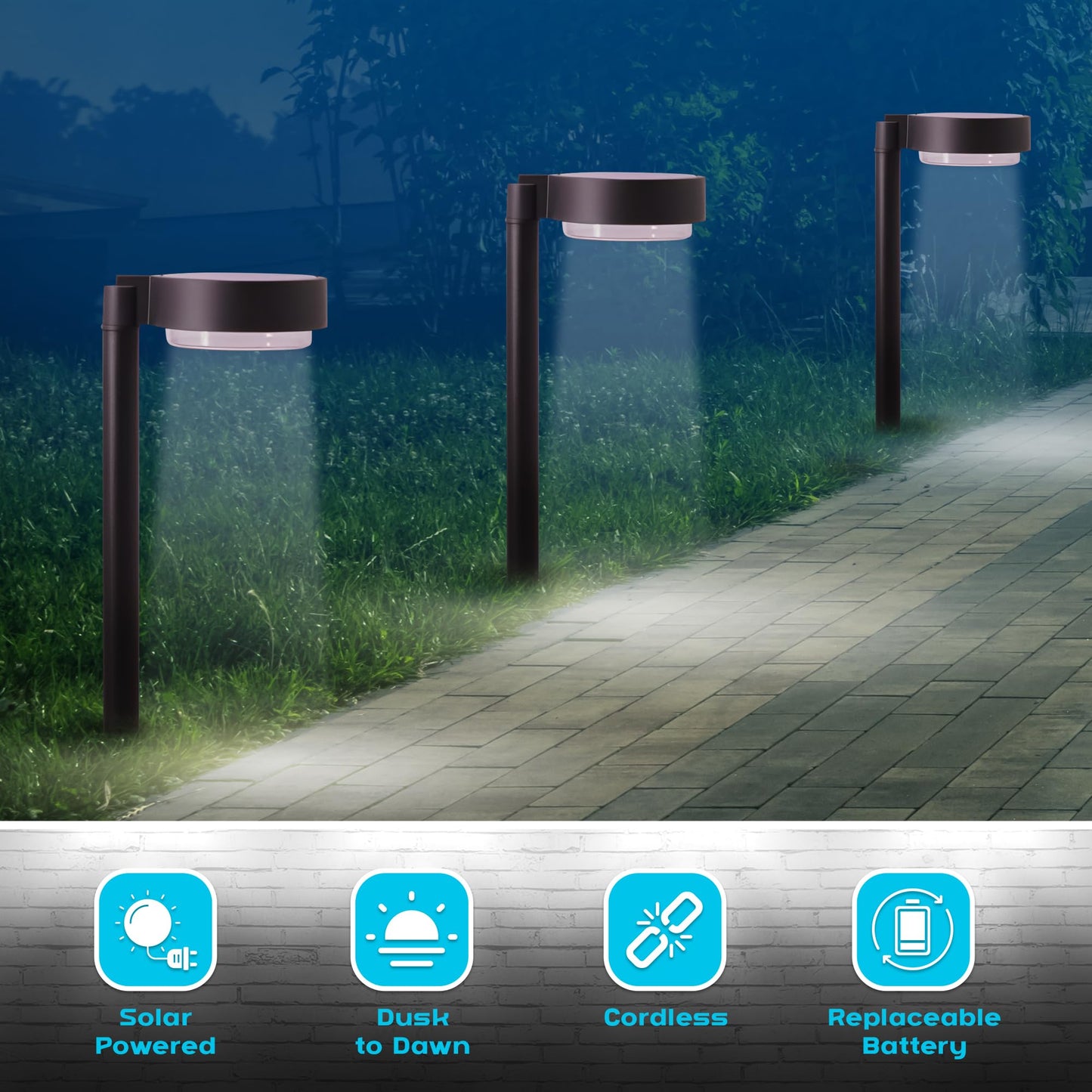 Energizer 20 Lumen Set of 4 Down light Solar Pathway Lights