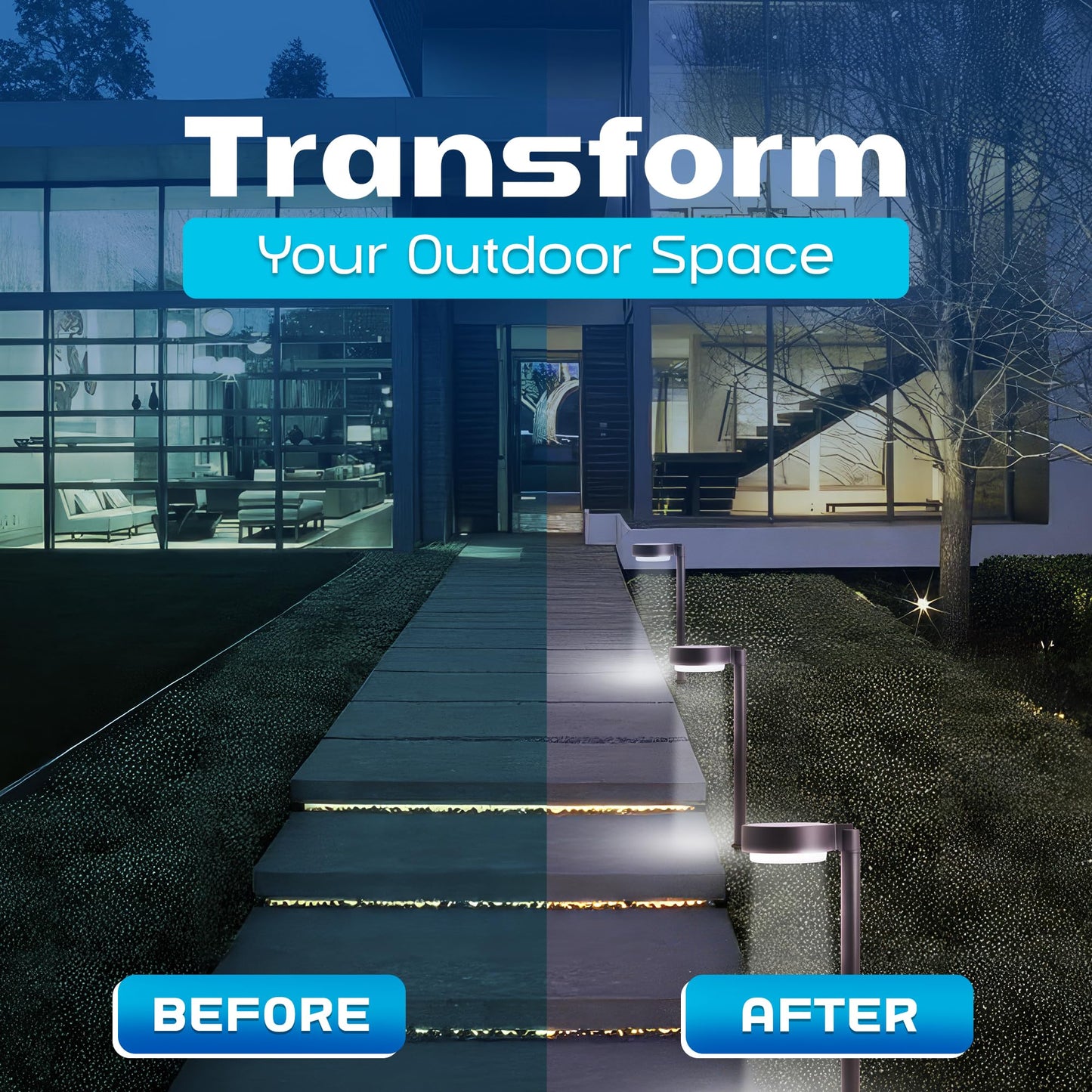 Energizer 20 Lumen Set of 4 Down light Solar Pathway Lights
