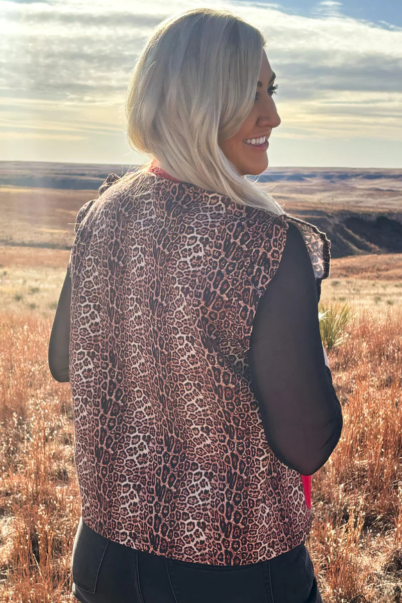 Red Dust Leopard Belle Vest