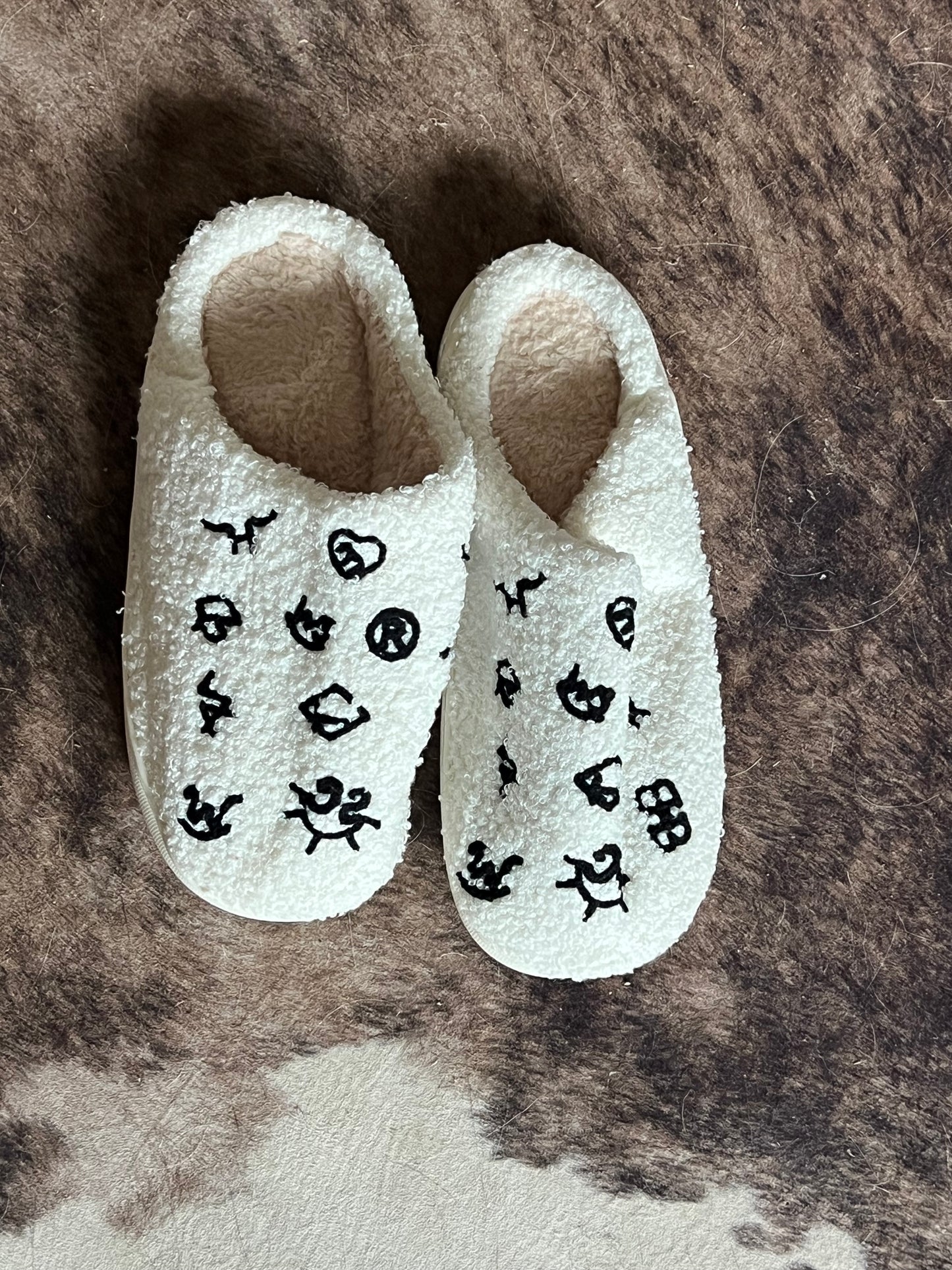 Branded Slippers- white
