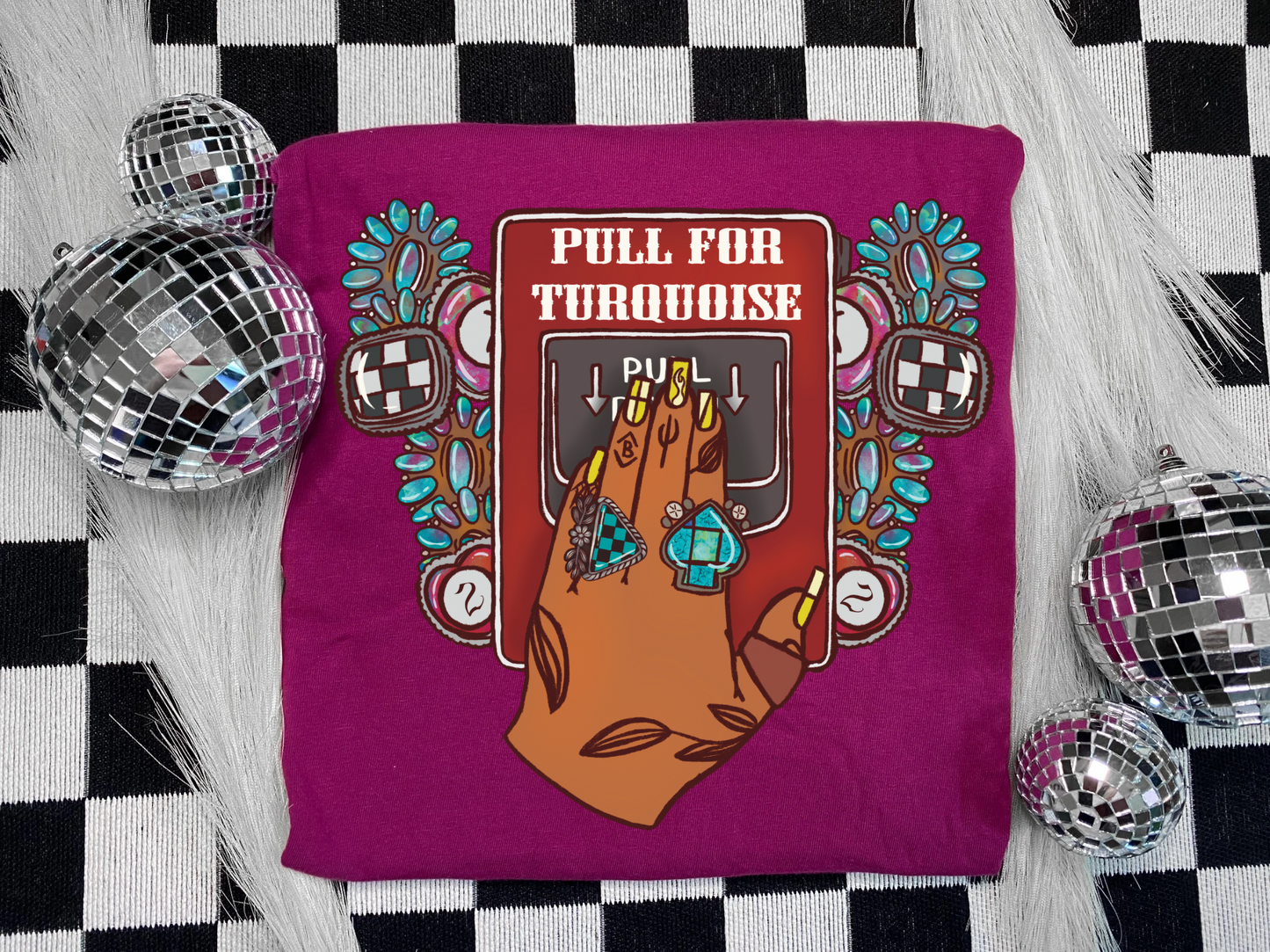 Pull for Turquoise tee