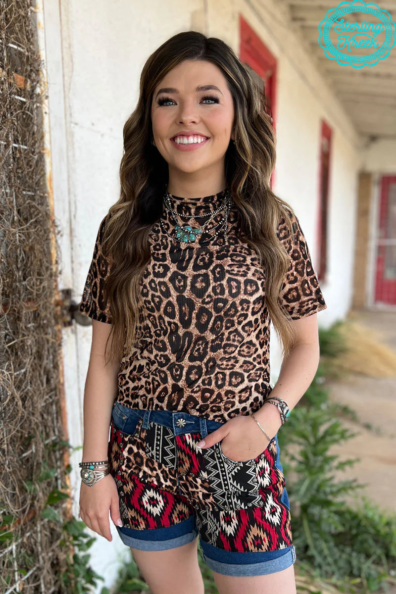 Patched shorts Leopard Long