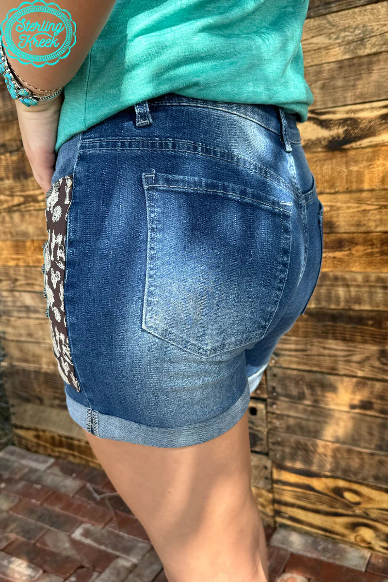 Patched shorts Western Long