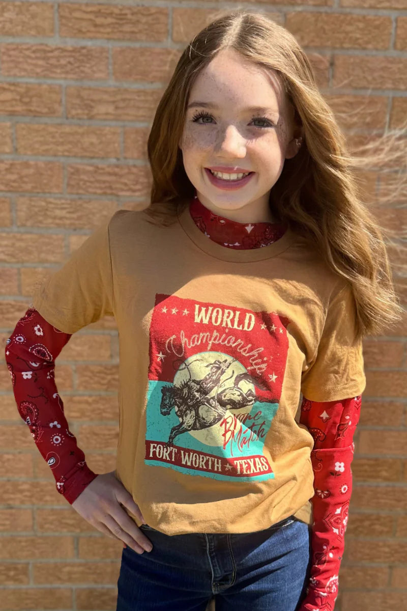 Bandana Babe mesh Top Mini - Red