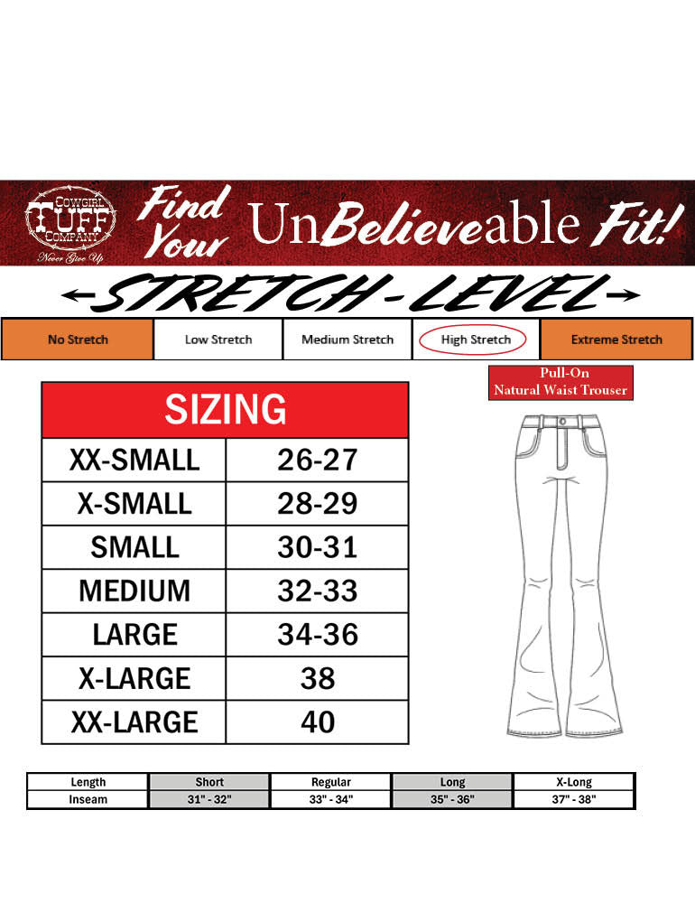 Pull-On Sapphire Bling Trouser