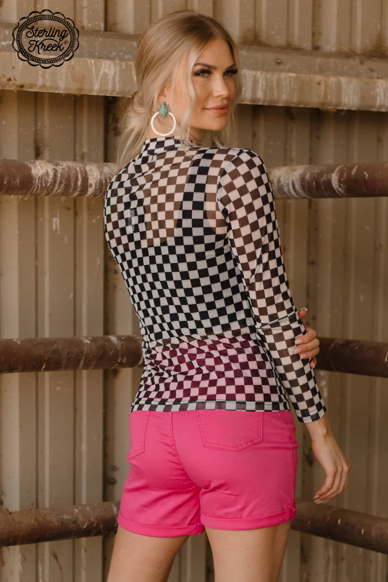 Round the Track Mesh Top