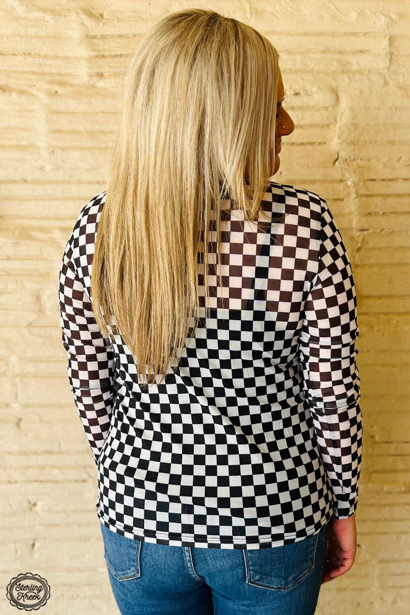 Round the Track Mesh Top