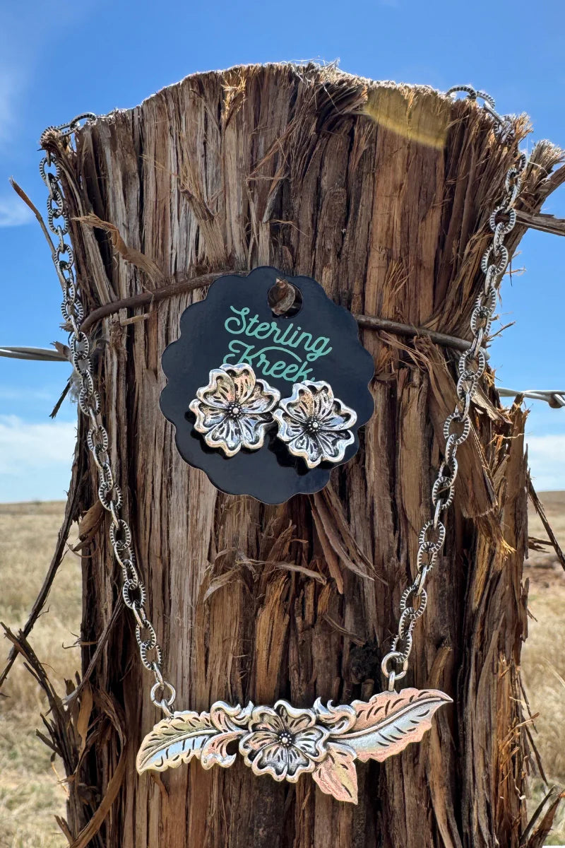 Tooled Leather Necklace