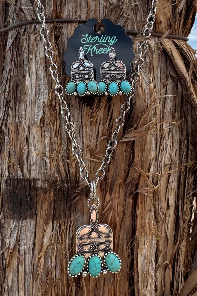 Stitched In Stone Earrings