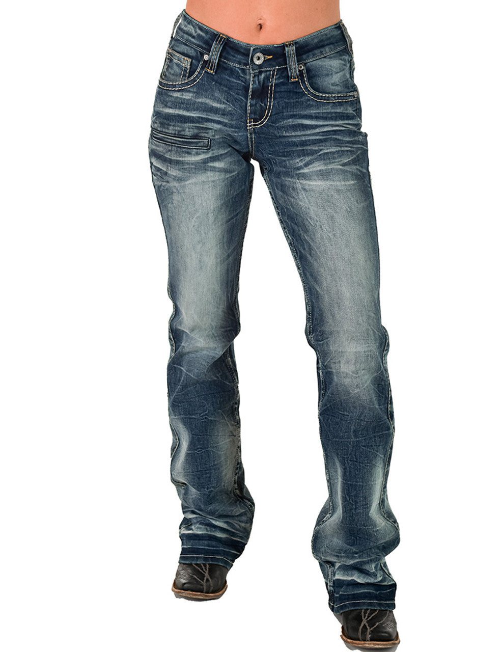 Western Spirit Cowgirl Tuff Jean size 35 Long (35-36)