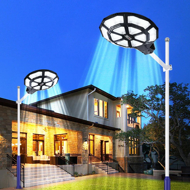 4500W Large Solar Street Lights Outdoor - Commercial Grade Solar Powered Street Light 120000LM with Remote