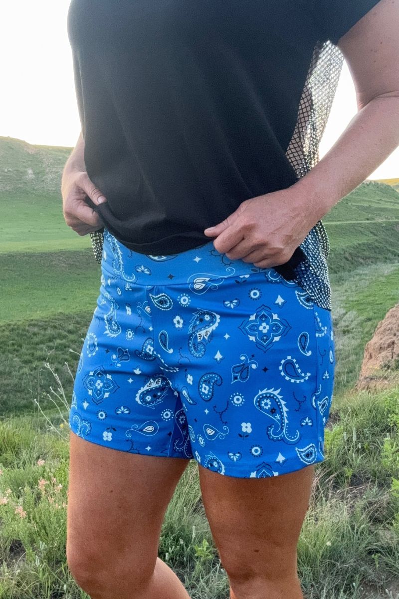 Bandana Babe Blue Shorts