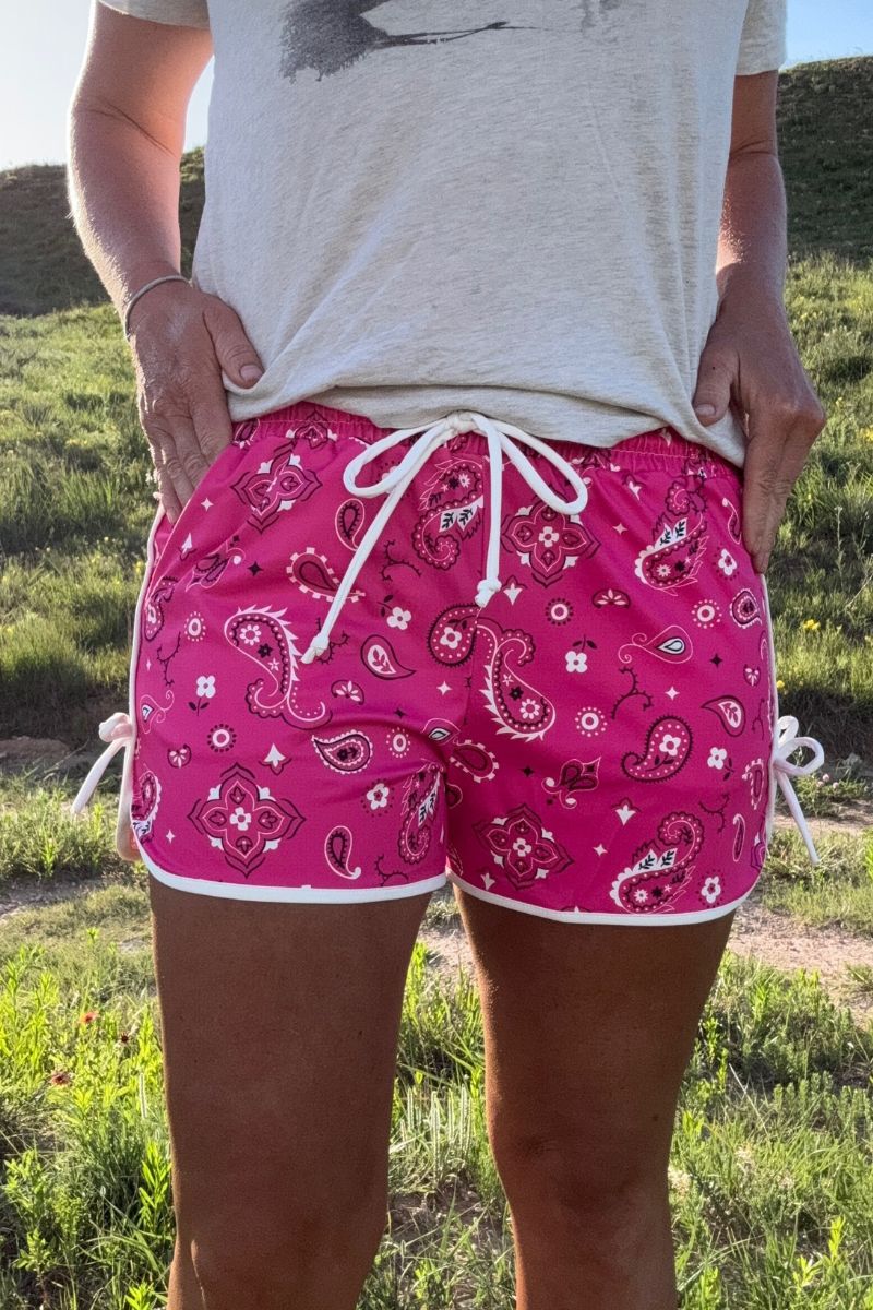 Bandana Babe Shorts - Hot Pink