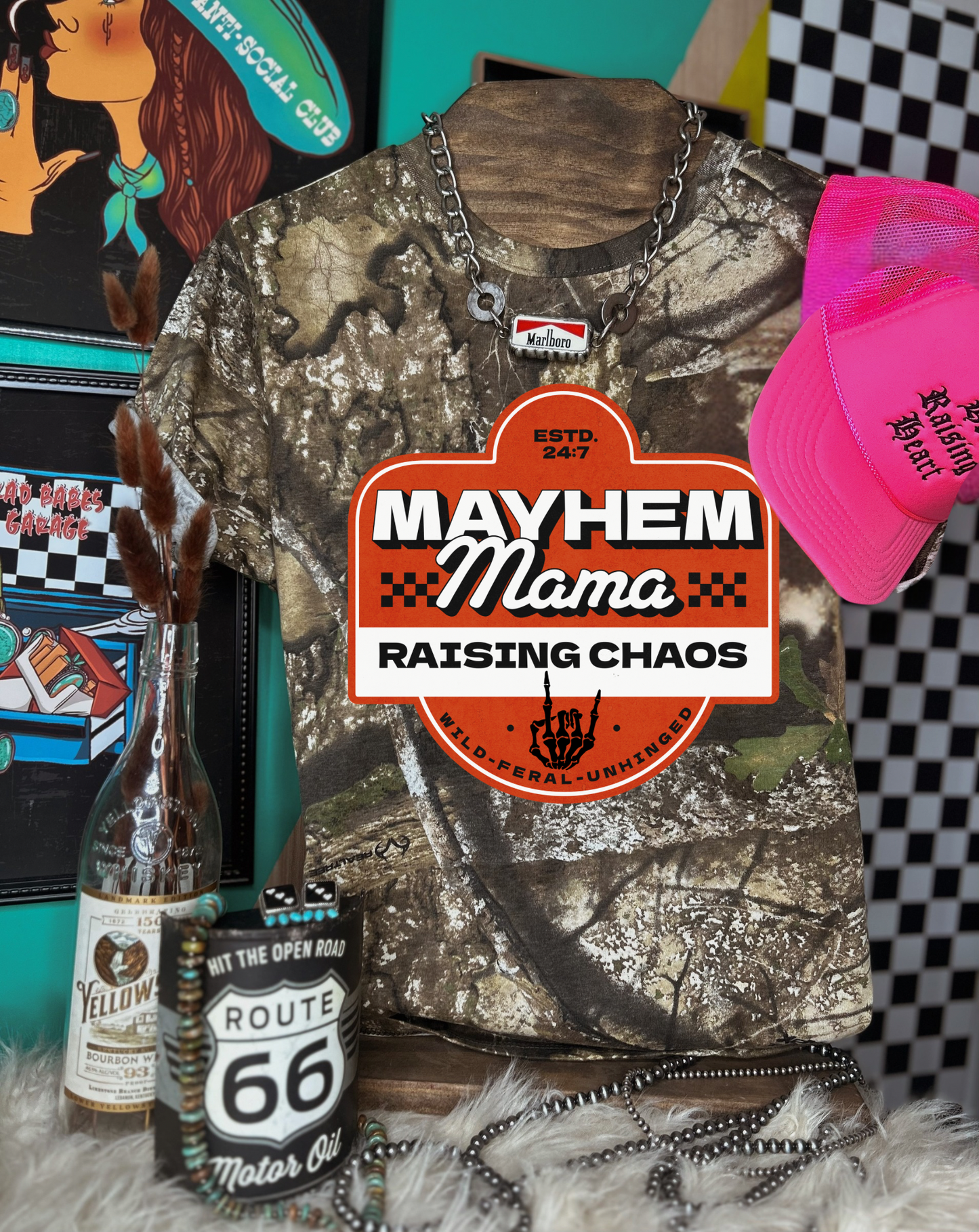 Mayhem Mama camo Tee