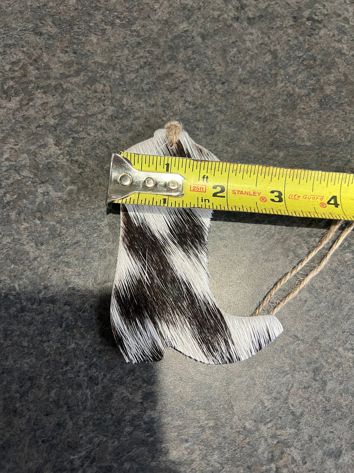 Cowhide Western Leather Christmas Ornament - Boot - Sold Individually