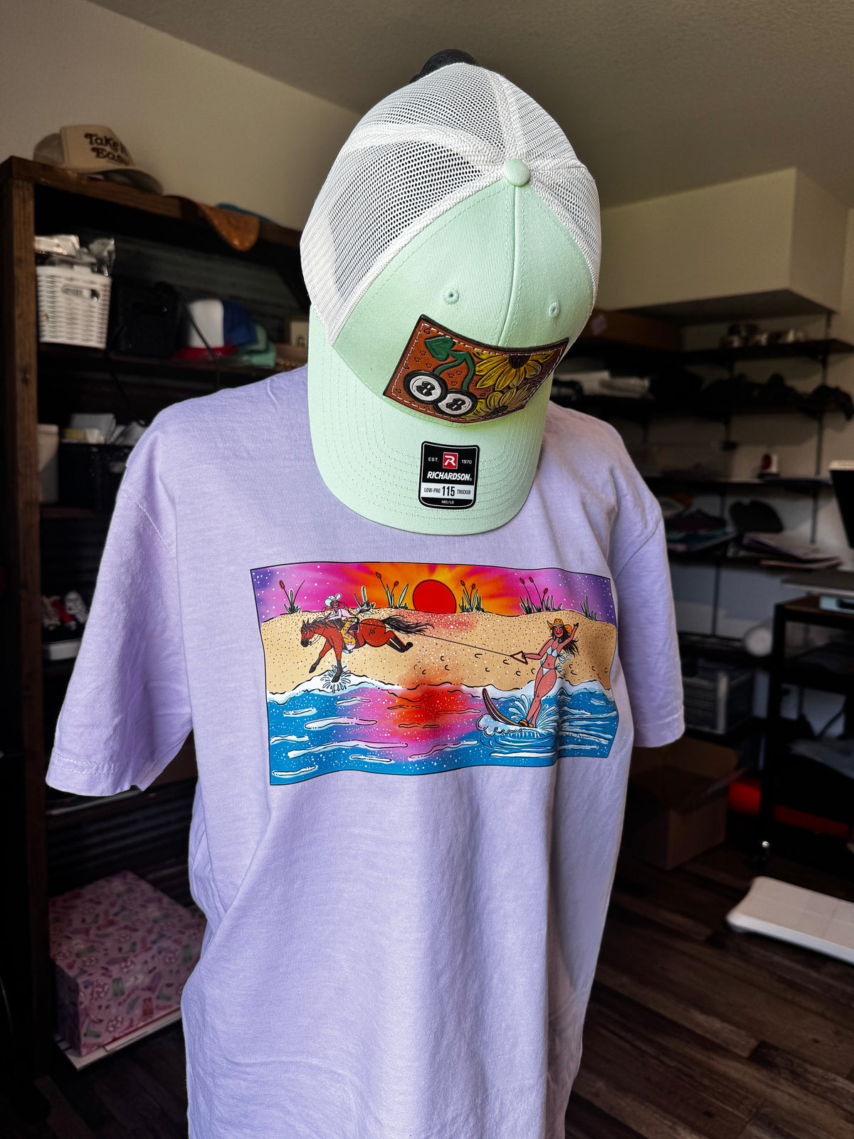 Lake Day Cowgirl Tee (Purple)