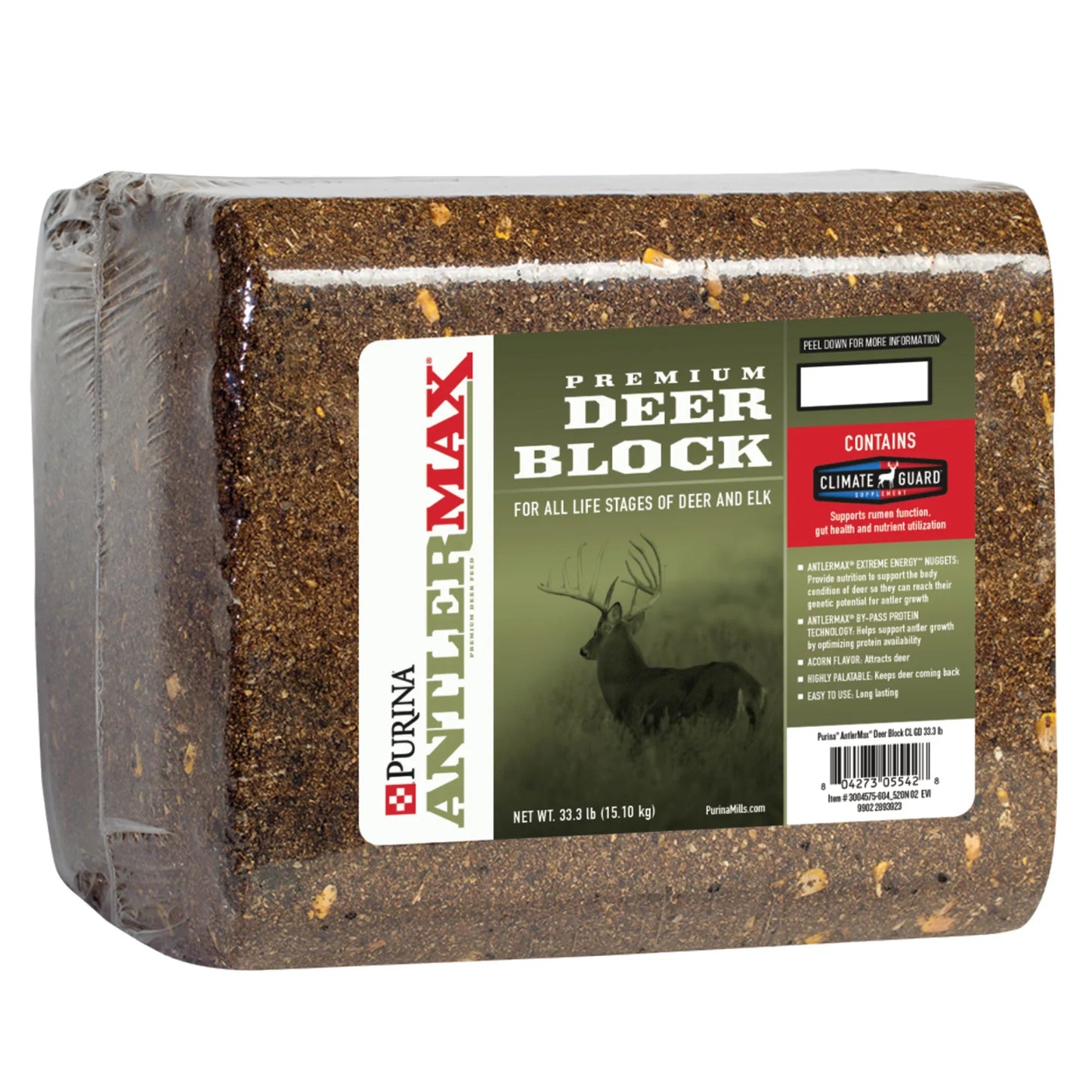Purina AntlerMax Deer Block with Climate Guard, 33 lb. Block