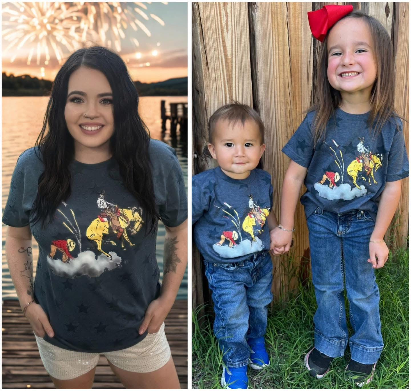 BOLD STRIPES AND BRIGHT STARS KIDS TEE