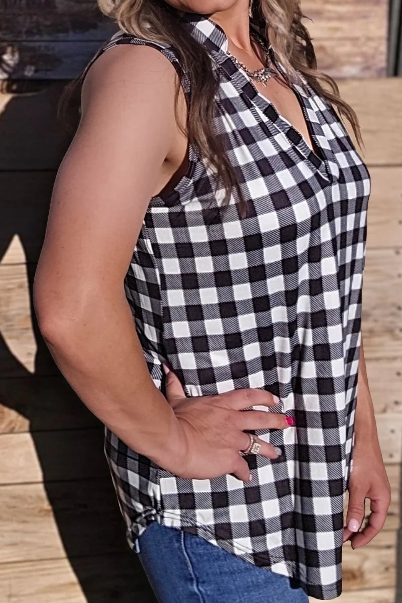 Plaid my Love Tank