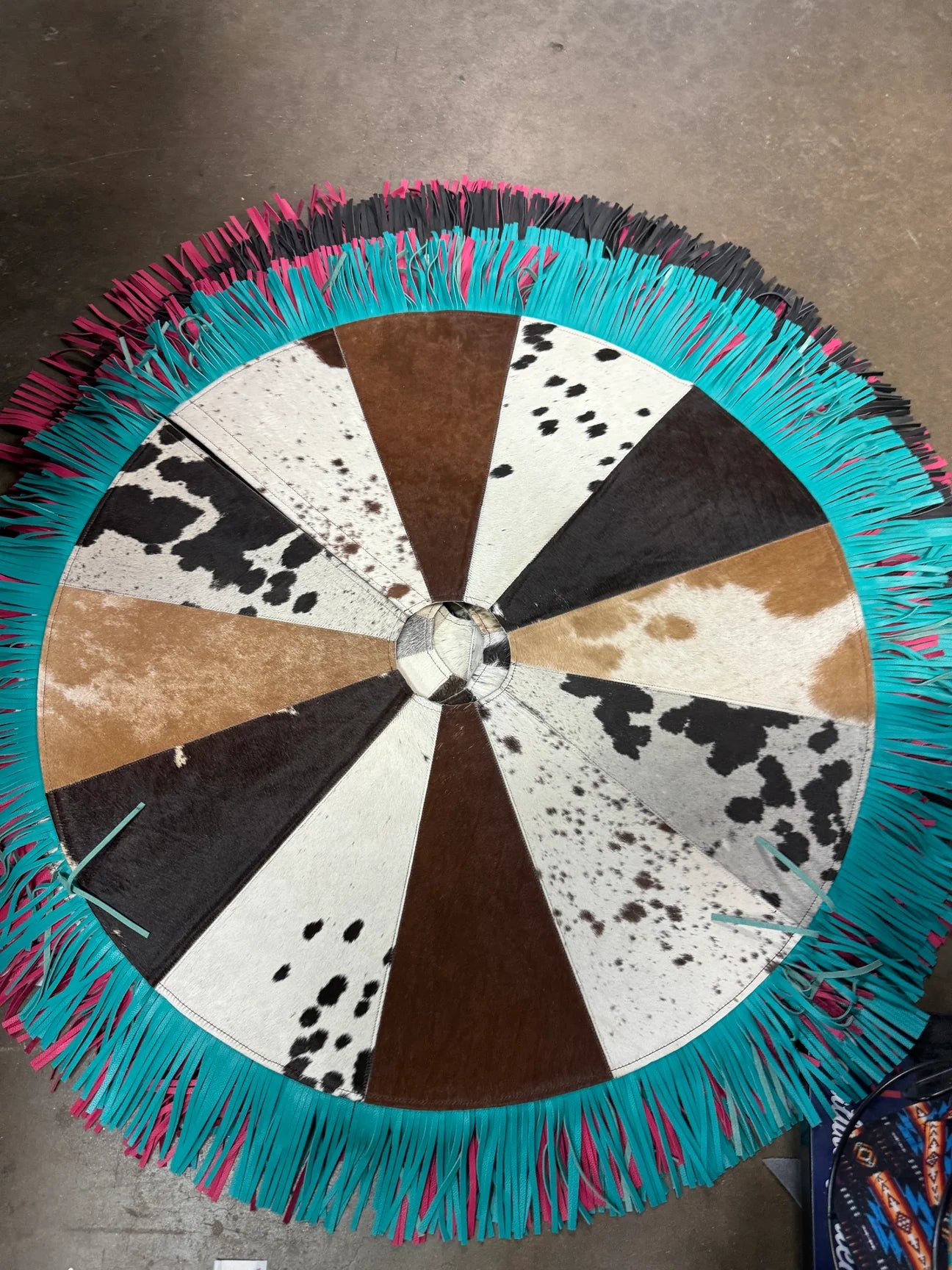 Cowhide Christmas Tree Skirt