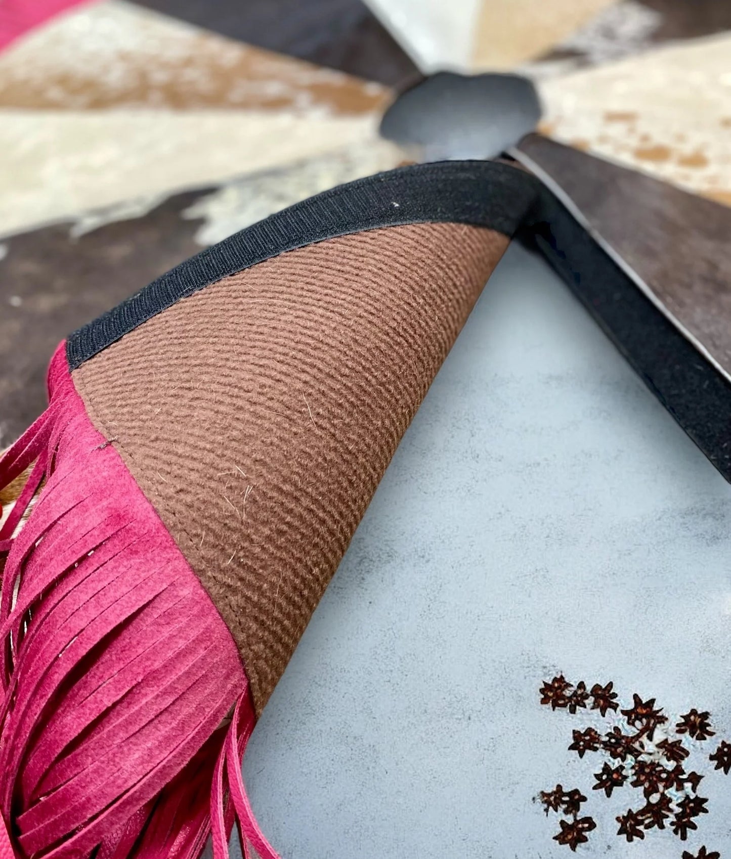 Cowhide Christmas Tree Skirt