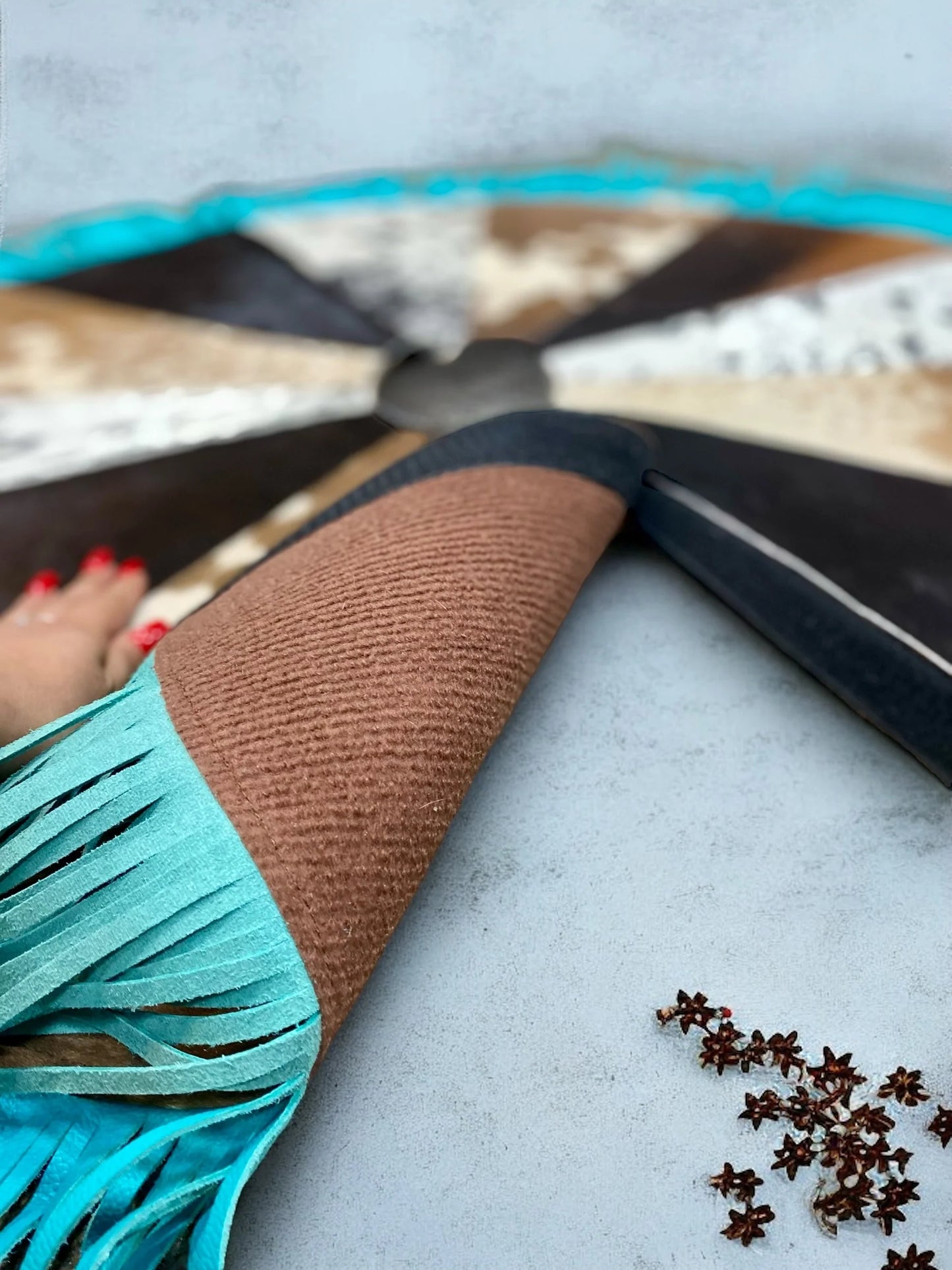 Cowhide Christmas Tree Skirt