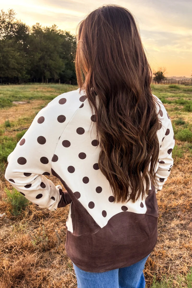 Cocoa Dot Pullover