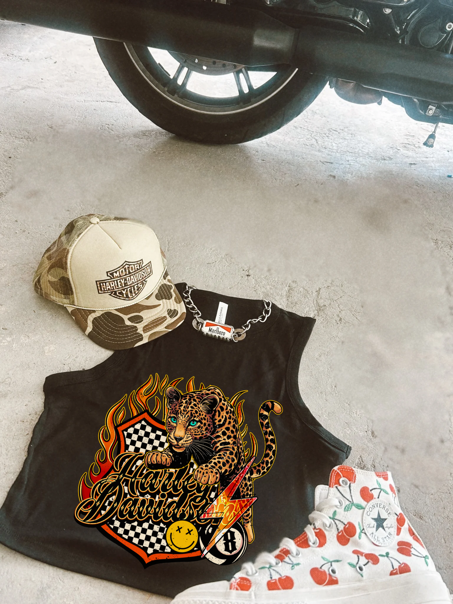 HD Leopard Ribbed Racer Tank